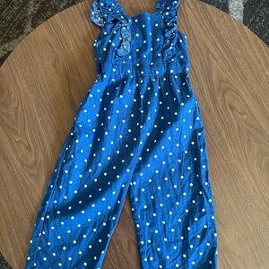 GAP  Blue Romper with White Dots